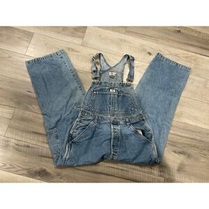 Calvin Klein Jeans Vintage 90s Denim Overalls Medium Wash Wide Leg Carpenter L